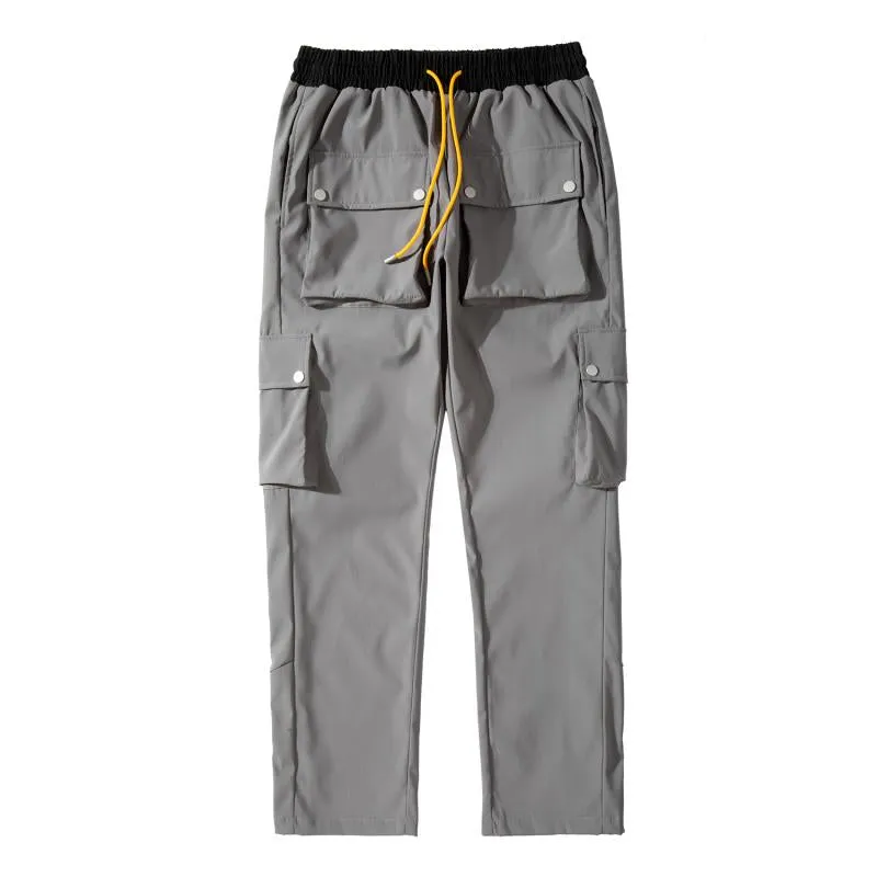 "Urban Chic Multi-Pocket Cargo Pants - Stylish Hip Hop Streetwear for Men and Women"