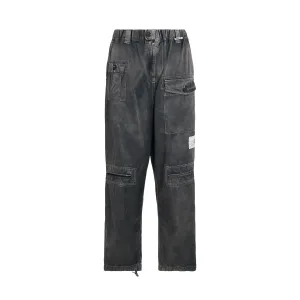 Rc Twill Cargo Trouser in Black