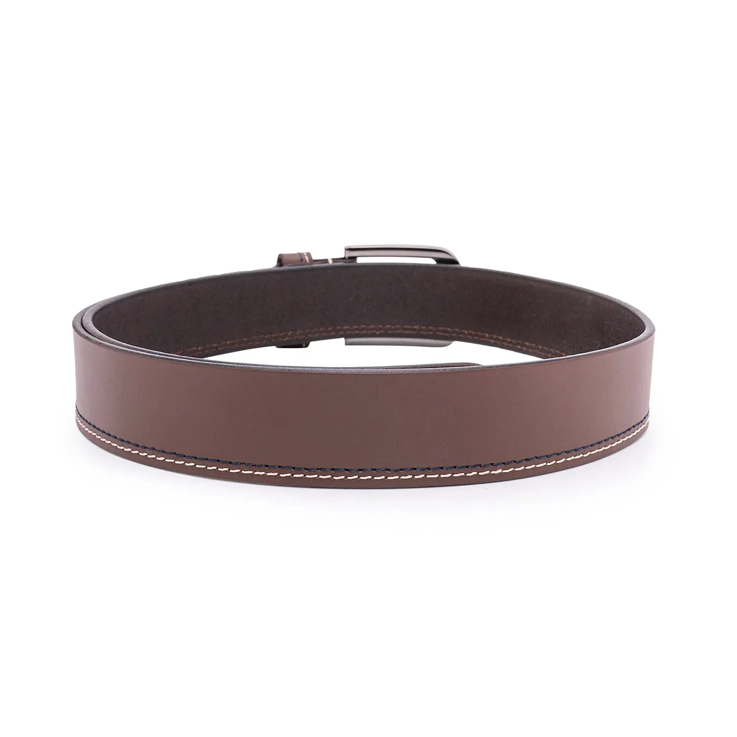 Red Tape Genuine Brown Leather Belt For Men | Solid Leather Belt | Classic and Durable