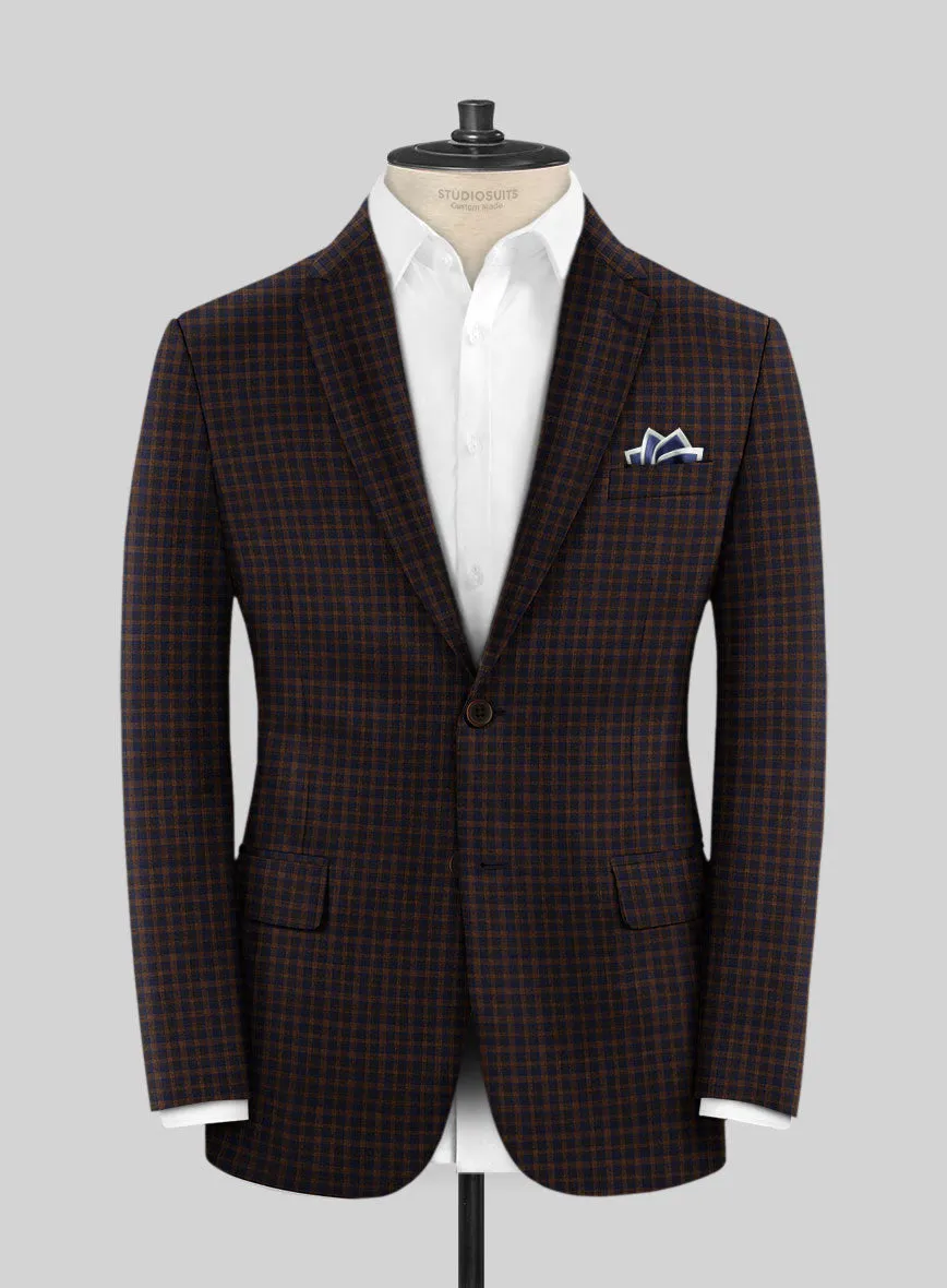 Reda Bistre Checks Wool Suit