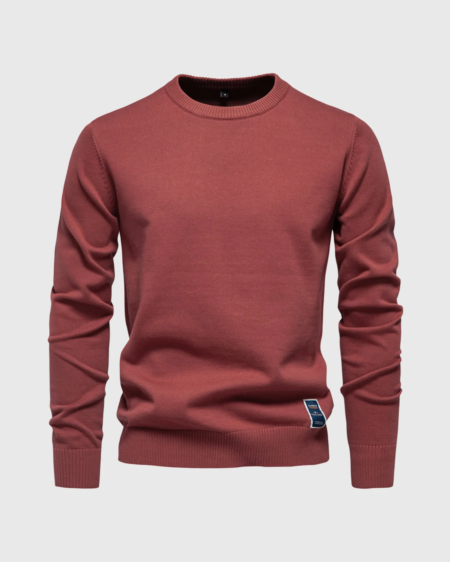 Ribbed Crew Neck Sweater