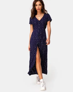 Sanrin Midi Dress in Starstruck Navy