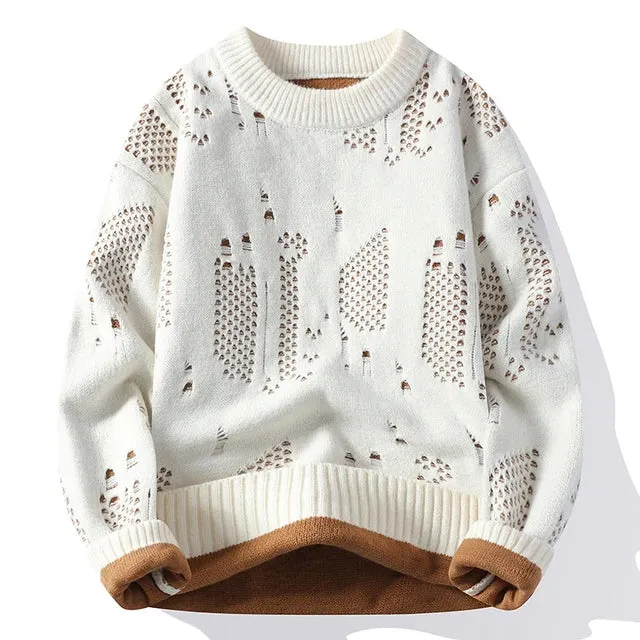 Solid Fashion Hole Ripped Sweater