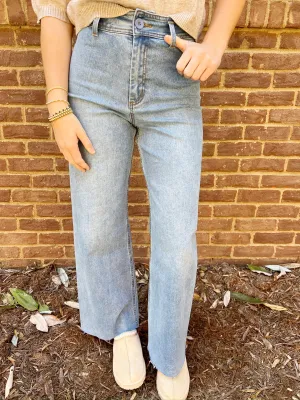 Straight Wide Leg Jeans