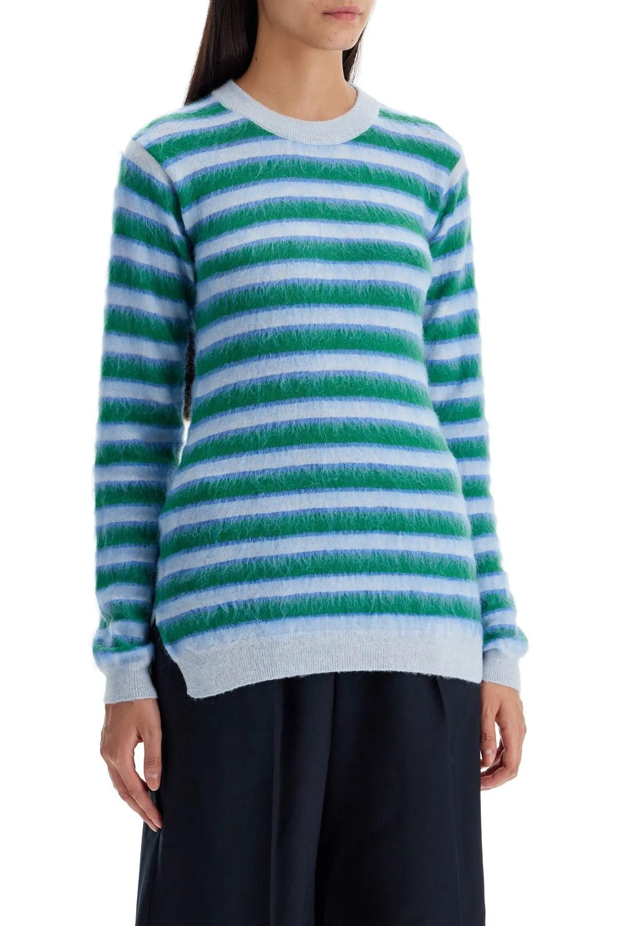 STRIPED CREWNECK PULLOVER