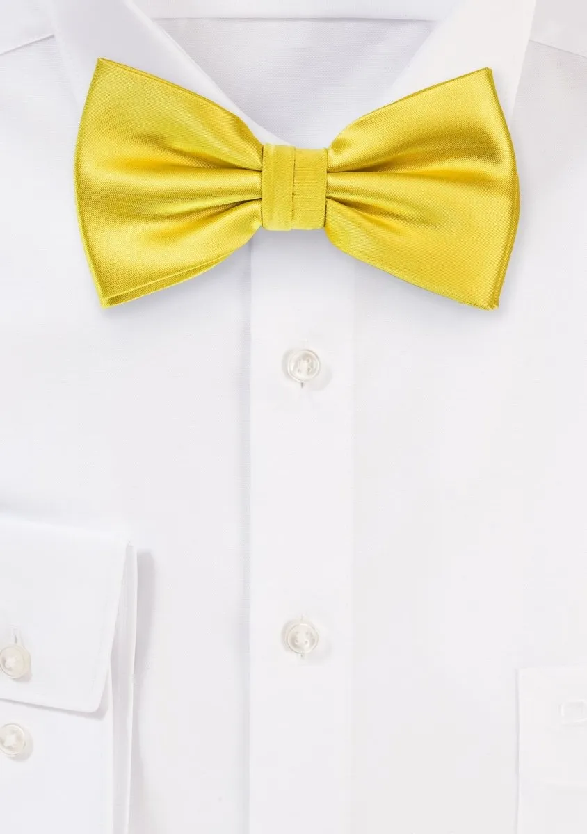 Sun Yellow Solid Bowtie