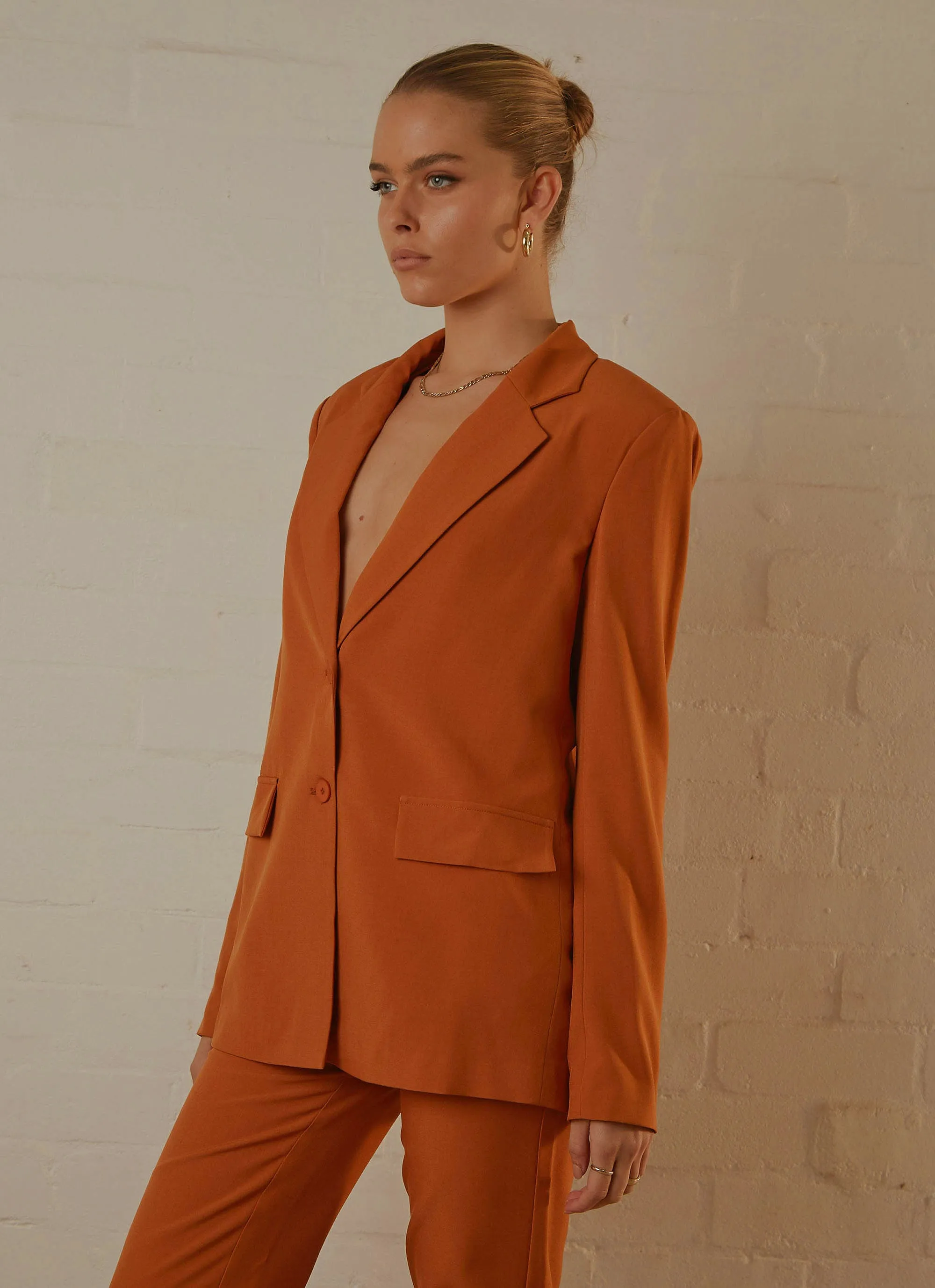 Tess Oversized Blazer - Terracotta