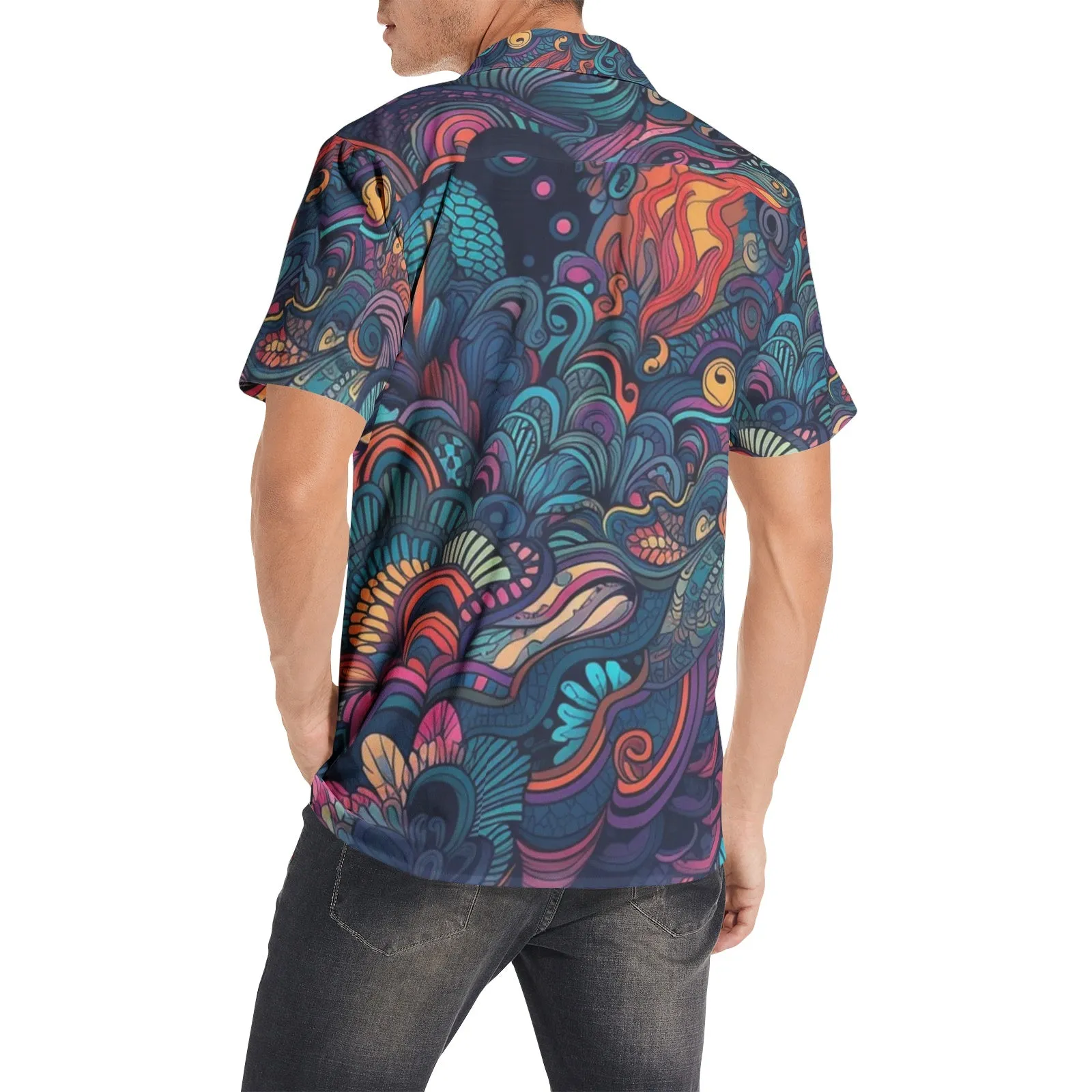 THE 70'S Men's All-over print Short Sleeve Shirt | ACIDMATH AI