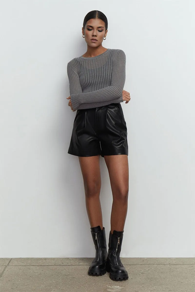 TJ0193 Sheer Knitted Sweater