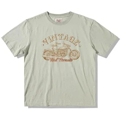 Vintage Motorcycle Print T Shirts - Men's Biker Tee