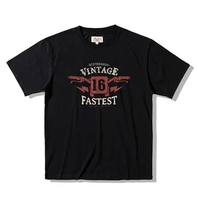 Vintage Motorcycle Print T Shirts - Men's Biker Tee