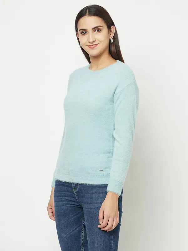 Women Light Teal Sweaters