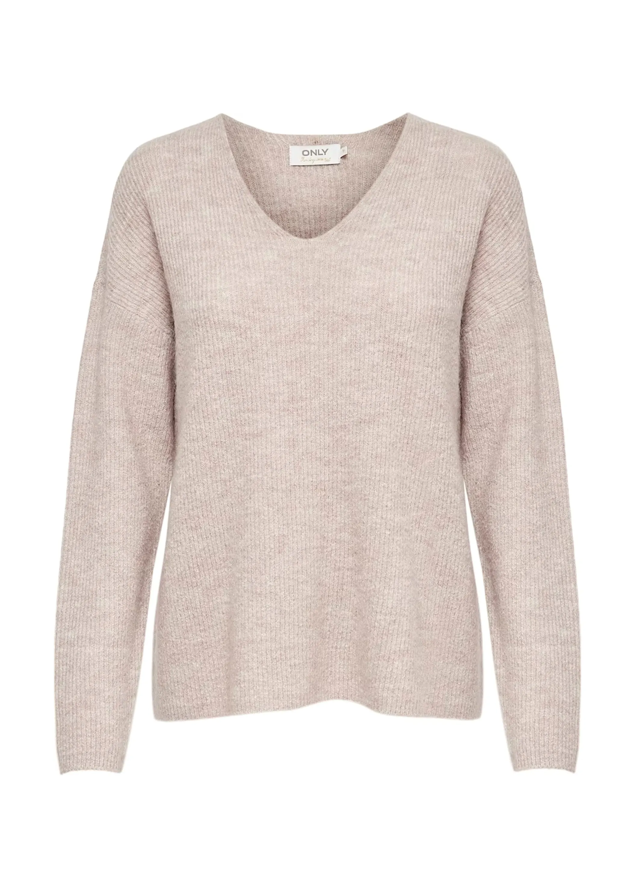 Women's Plain Knitted Sweater,Light Beige