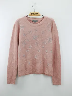 Women's Stars Printed Sweaters,Light Pink