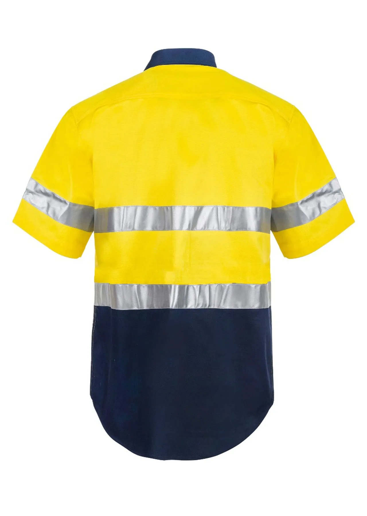 WS4001 HI VIS SHORT SLEEVE COTTON DRILL REFLECTIVE SHIRT