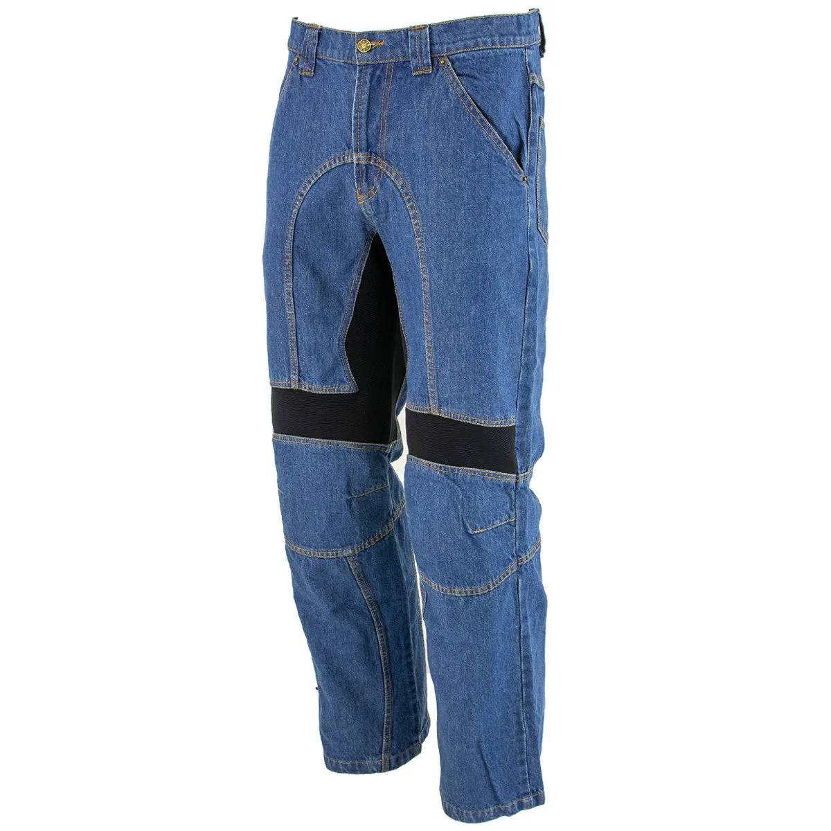 Xelement 055029 Men's Classic Fit Blue Denim Motorcycle Racing Pants with X-Armor Protection